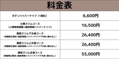 料金表